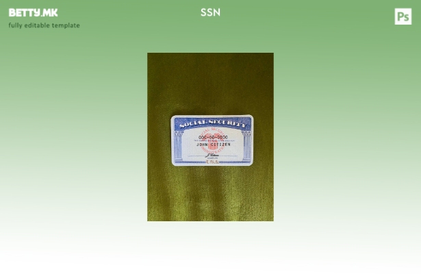 Модерен стил USA SSN photolook зелена текстилна позадина ПРЕДЕН шаблон